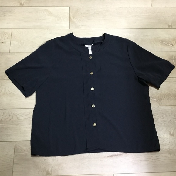 Jessica Black Gold-Button Blouse - Picture 4 of 7